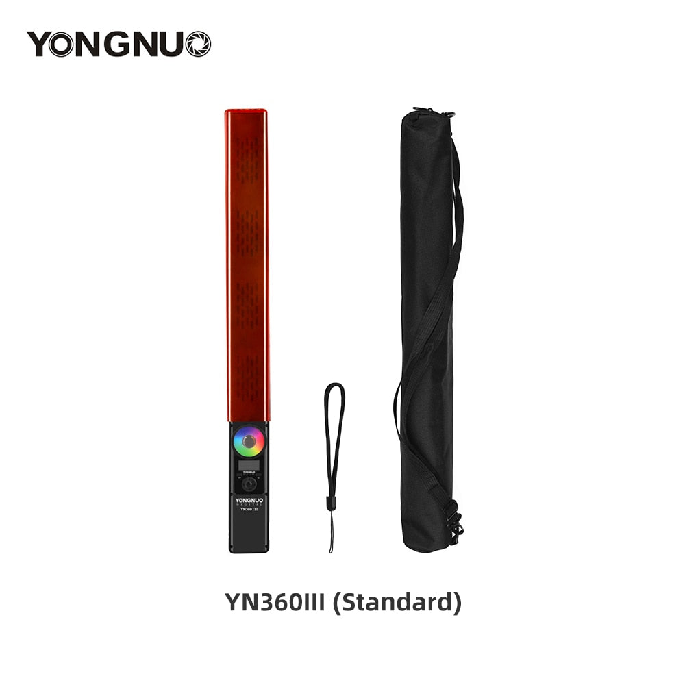 Yongnuo YN360 III YN360III Handheld 3200K-5500K RGB Colorful Ice Stick LED Video Light Touch Adjusting Controlled by Phone App - Korvel