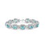 Pulsera de tenis de plata esterlina .925 con topacio azul y diamantes - 7"