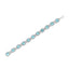 Pulsera de tenis de plata esterlina .925 con topacio azul y diamantes - 7"