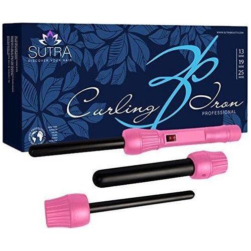 Sutra Beauty Triple Barrel Interchangeable Curling Iron - Pink