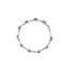 Bracelet de tennis en argent sterling .925 avec améthystes et diamants - Taille 7