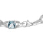 Bracelet de tennis en argent sterling .925 avec topaze bleue et diamants - 7"