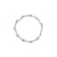 Bracelet de tennis en argent sterling .925 avec topaze bleue et diamants - 7"