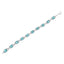 Bracelet de tennis en argent sterling .925 avec topaze bleue et diamants - 7"