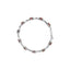 Bracelet en argent sterling .925 avec garnet rouge en taille coussin à carreaux et diamants - Taille