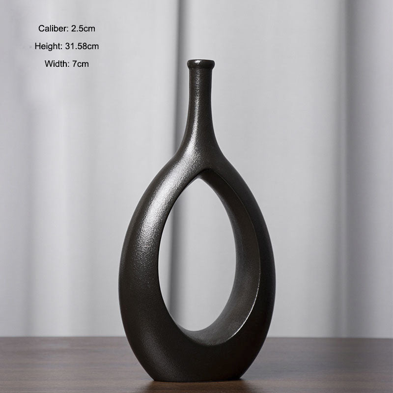 Vase hydroponique en céramique de luxe léger de style nordique