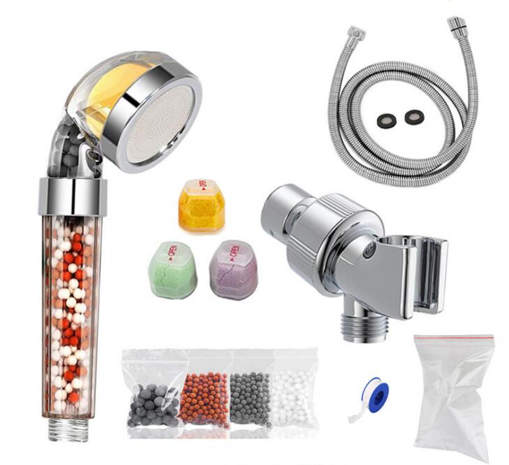 Fragrance Anion Shower Nozzle Set Adjustable Quick Connection Removable Sprinkler Basin Bathing Tub Fountain Home - Korvel