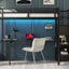 Full Size Loft Bed with L-shaped Desk and USB - Black