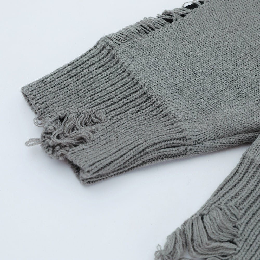 Pull en crochet tendance pour hommes - Pull en tricot décontracté