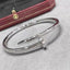 Precision Thick Plating Head and Tail Diamond Fashion Three-Circle Full Diamond Couple Bracelet - Korvel