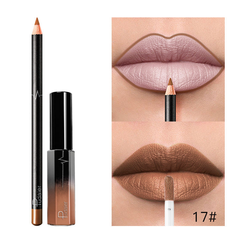 Pudaier 36 Color Matte Lip Gloss & Liner Set