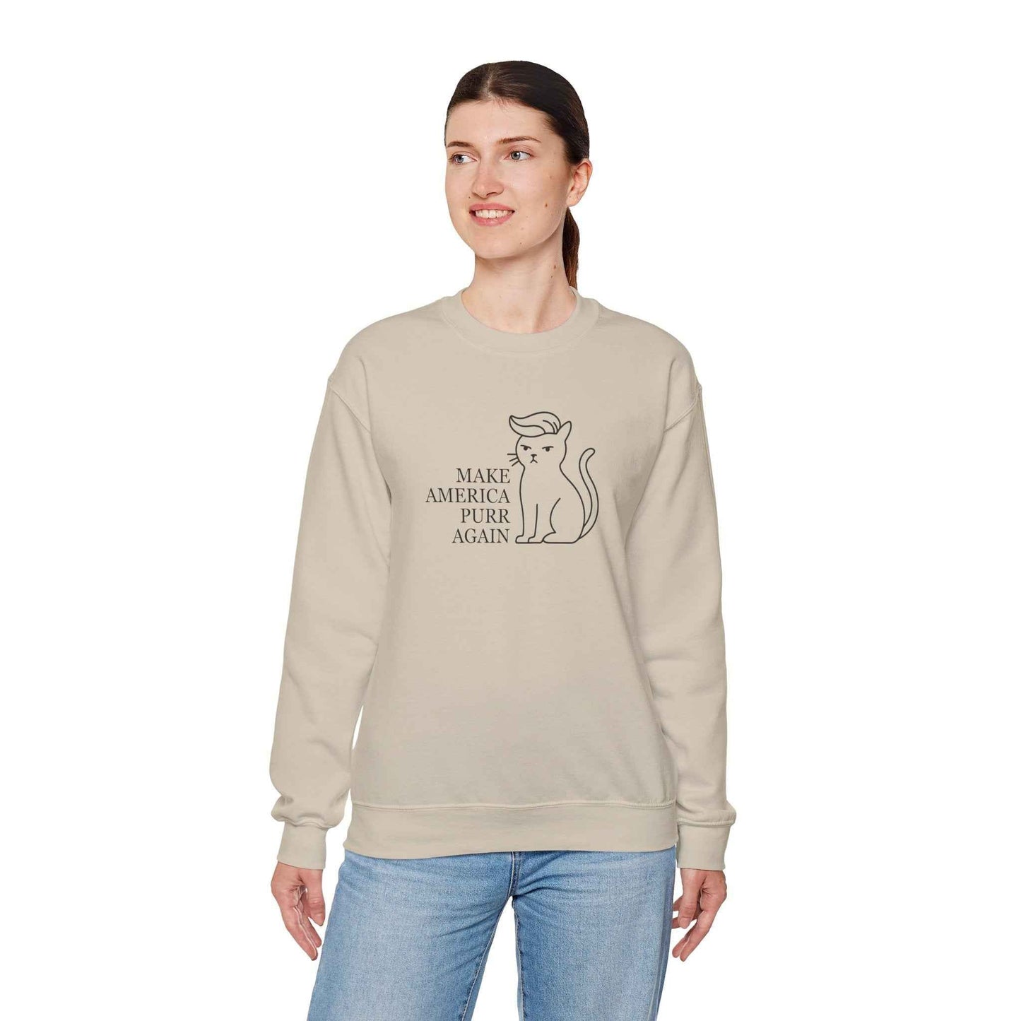 Rendre l'Amérique Purr à Nouveau Sweatshirt Parodique de Chat