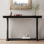 48-Inch Rustic Vintage Console Table --- Farmhouse Style Entryway Table with Open Shelf and Sturdy Construction (Black) - Korvel