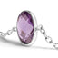 .925 Sterling Silver Adjustable Bolo Bracelet with Purple Amethyst