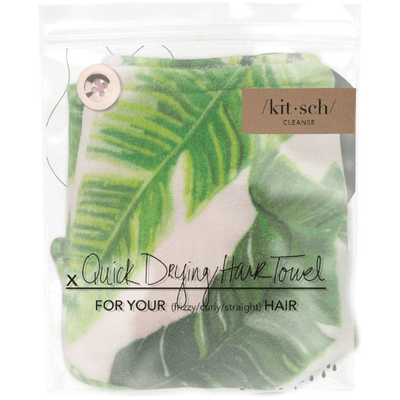 KitSch Quik Drying Hair Towel - Palm Design