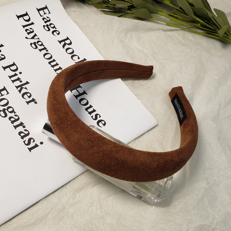 Candy colored velvet with wide edge sponge headband flocking - Korvel