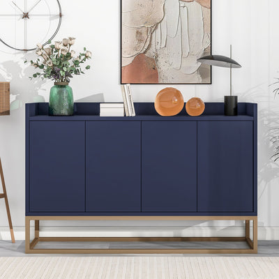 TREXM Modern Sideboard Elegant Buffet Cabinet with Large Storage Space for Dining Room, Entryway (Navy) - Korvel