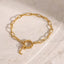 18K Gold-Plated Stainless Steel Letter L Bracelet - Korvel
