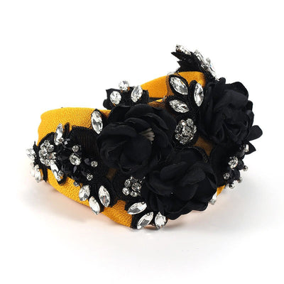 Handmade Three-Dimensional Flower Embroidery Headband