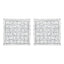 Boucles d'oreilles en diamant taille princesse de 2 carats en or blanc 10K