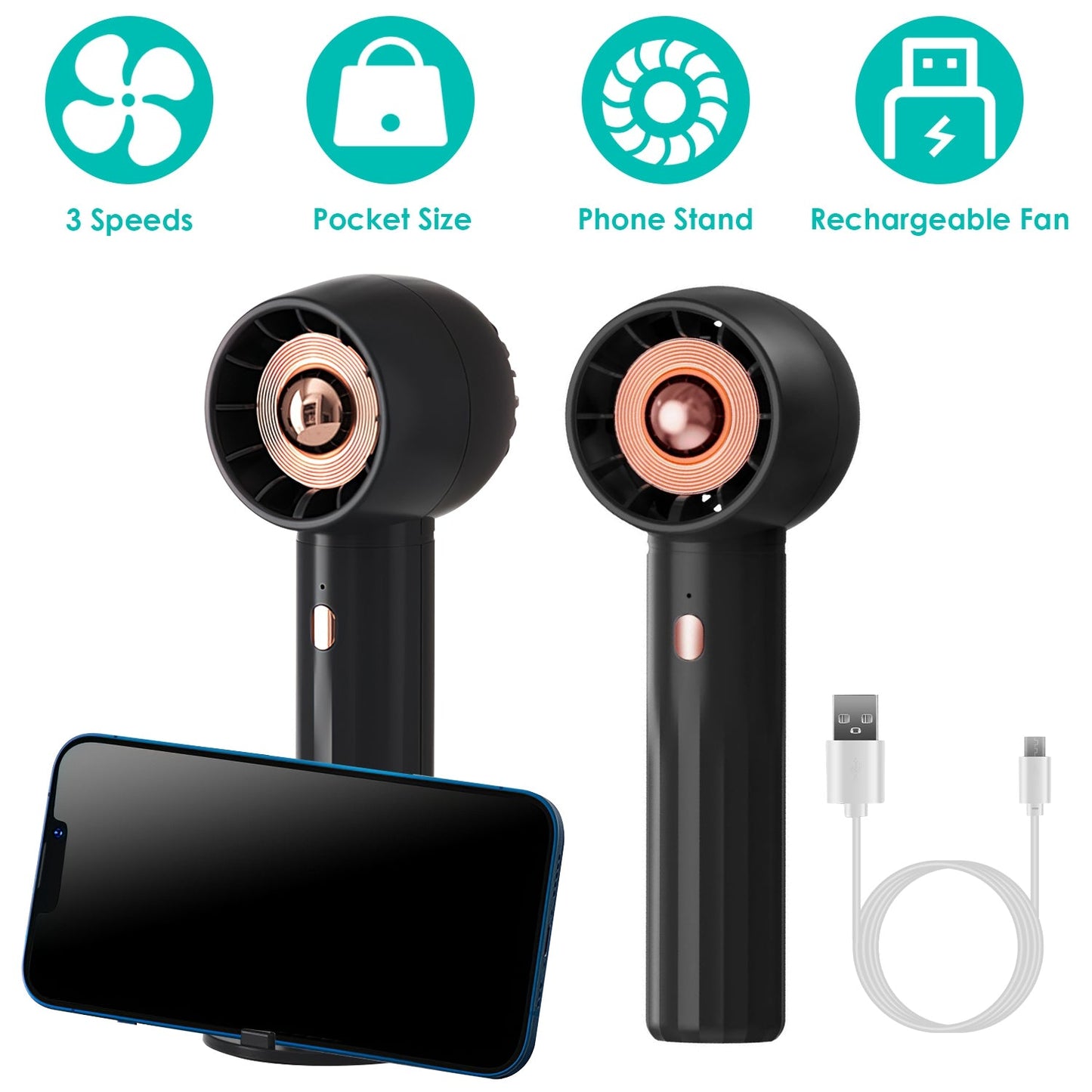 GBruno Portable Handheld Fan - Premium Cooling Solution