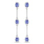 Boucles d'oreilles en argent sterling avec tanzanite véritable de 1,98 carat