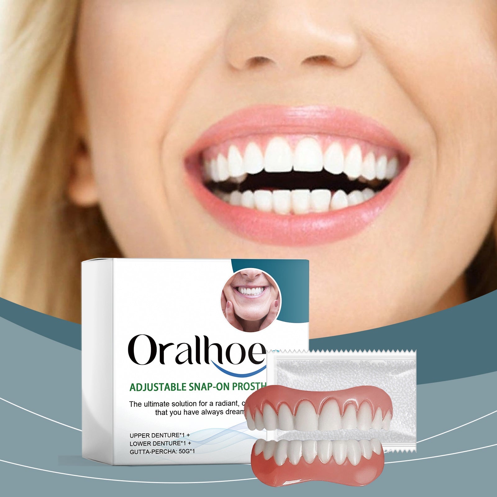 Silicone Denture Repair Set, Everyday To Enhance The Beauty Of Smile Comfortable Material Modification Teeth - Korvel
