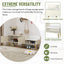 Modern Shoe Storage Bench with Hidden Storage and Upholstered Cushions for Bedside, Living Room and Entryway ((Antique White) - Korvel