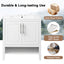 30" Bathroom Vanity with Sink  Multi-functional Bathroom Cabinet with Doors and Drawers Solid Frame and MDF Board, White - Korvel