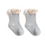 Korean Style Baby Socks with Floral Lace