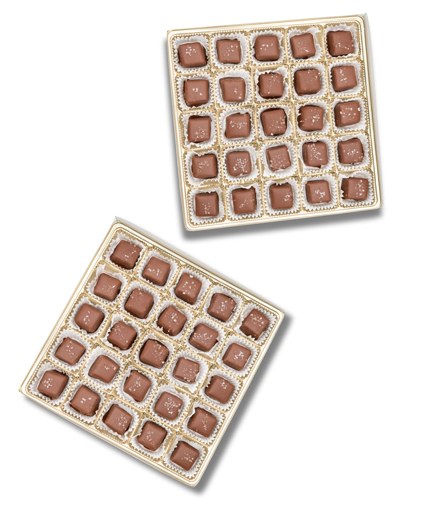 Caja de regalo de caramelos de chocolate y sal marina