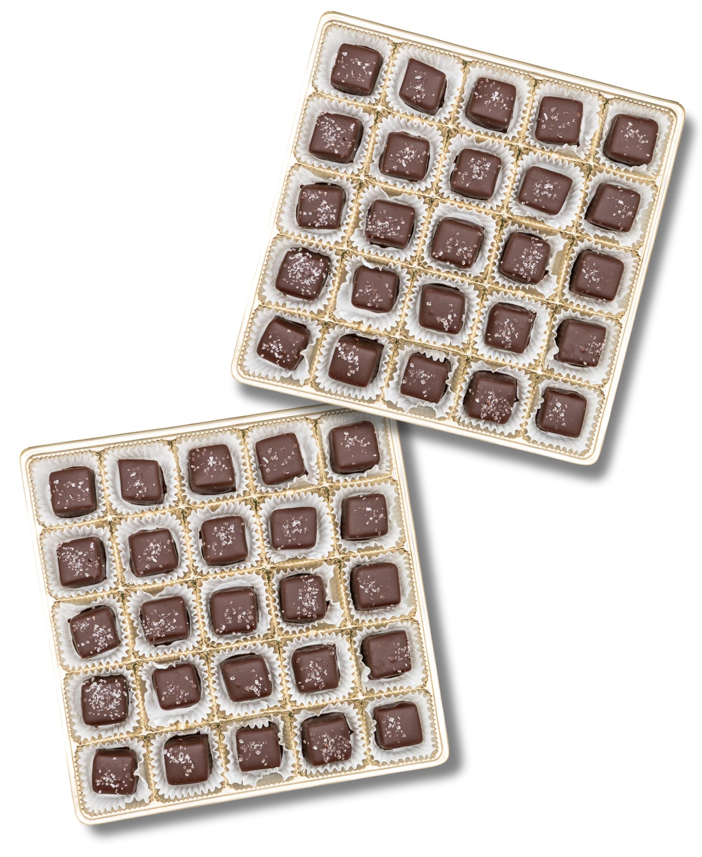 Caja de regalo de caramelos de chocolate y sal marina