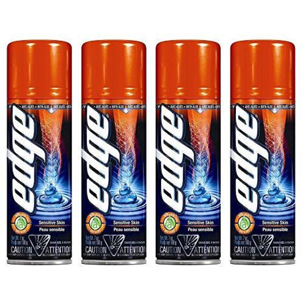 Gel à raser pour peau sensible Edge avec aloe, 7 oz