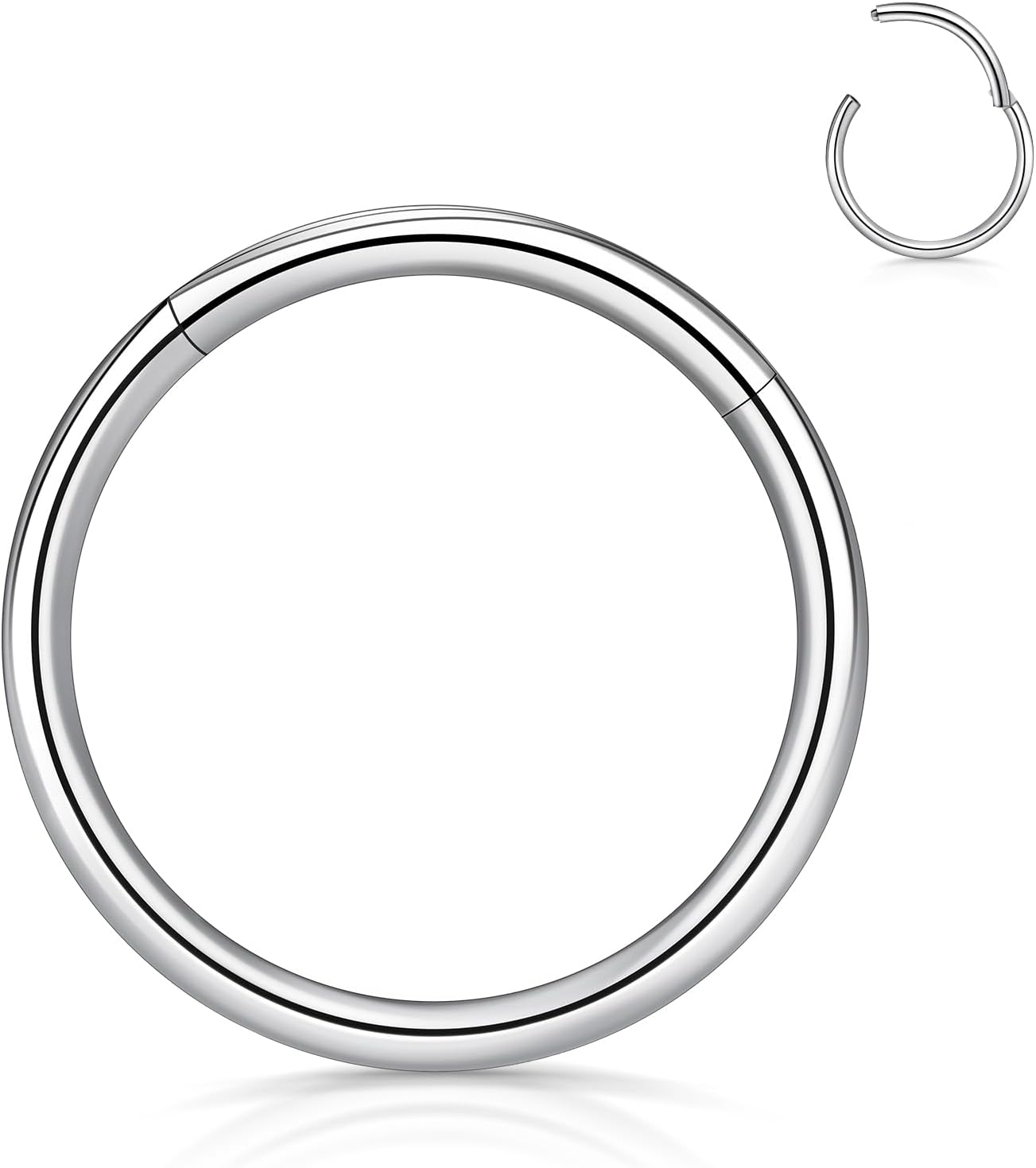 18g- steel hoop-silver-7-1 - Korvel