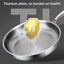 German uncoated pure titanium frying pan with fish - scale hammer pattern. Non - stick, ideal for household steak frying, a piec - Korvel