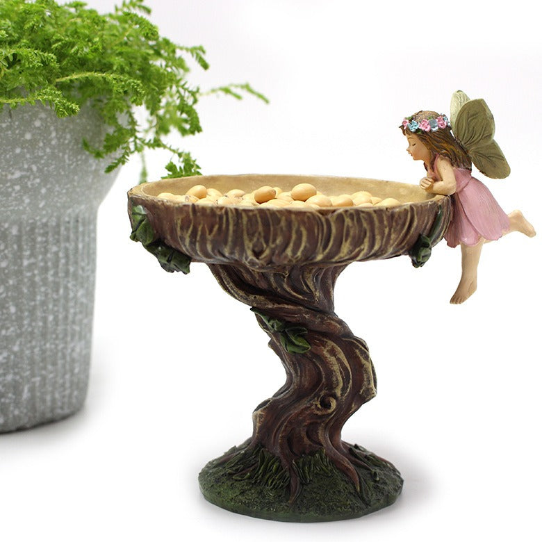 Flower Fairy Bird Feed Ornament Resin Garden Fairy Ornament Bird Feed Ornament - Korvel