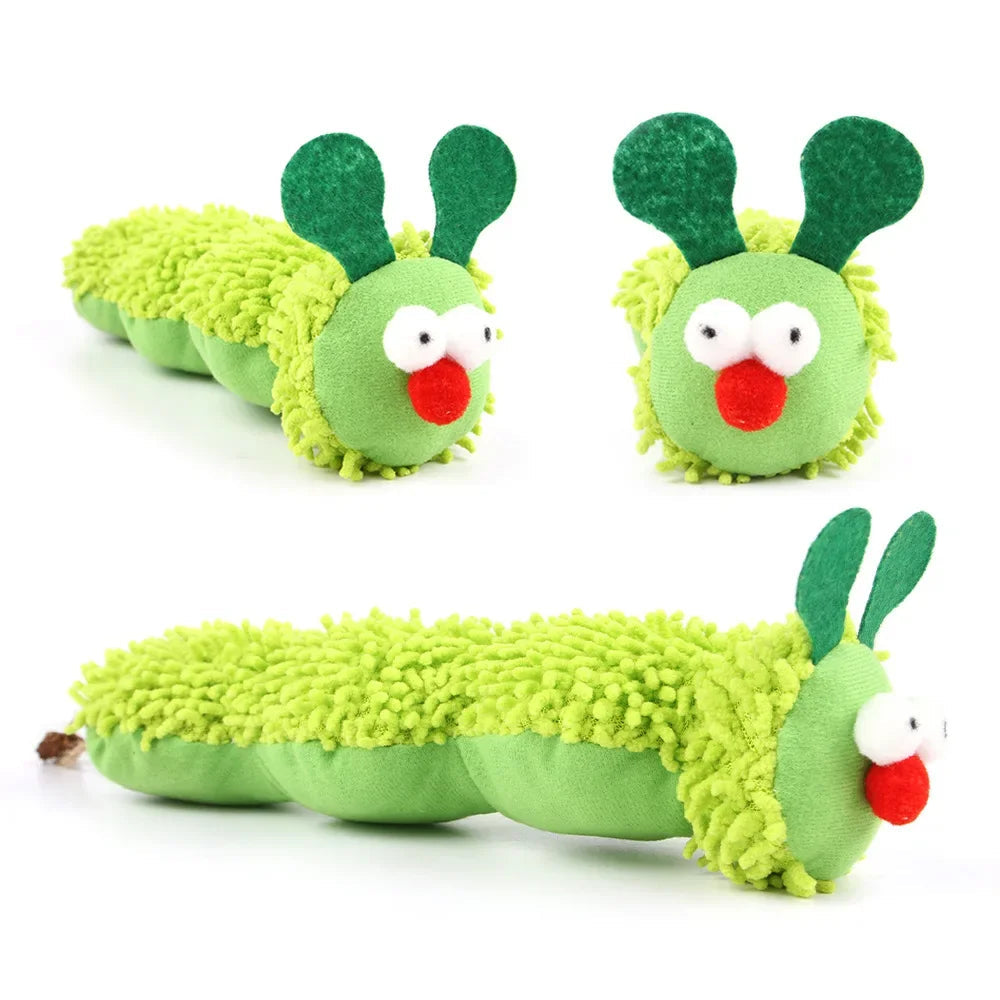 Juguete de Masticar Catnip en Forma de Oruga para Juego Interactivo