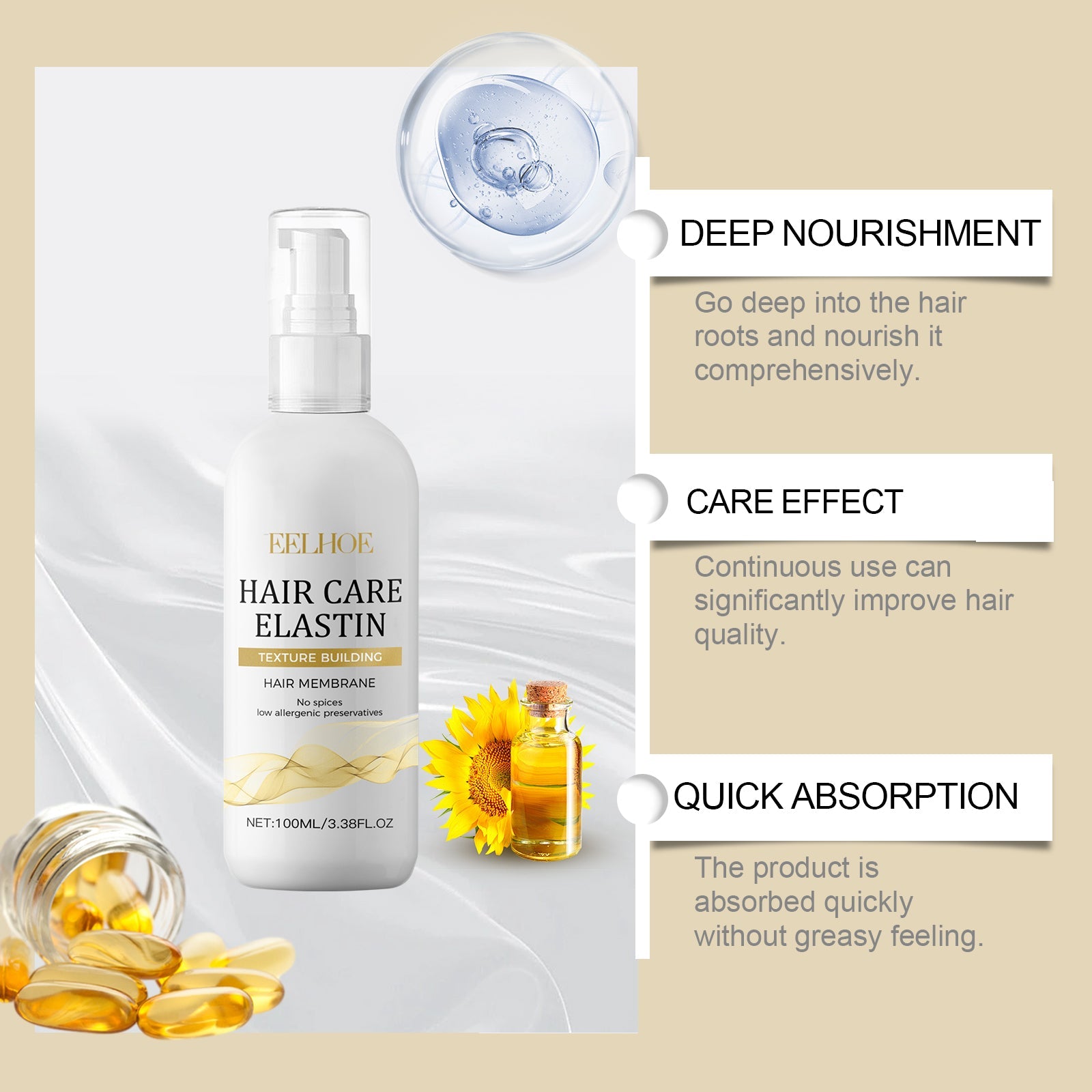 Deep Hair Care Elastin - Korvel