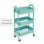 3 - tier rolling metal utility cart with wheels. Multifunctional, for kitchen, etc. Model: FRUTA - 001 1690 2090 - Korvel