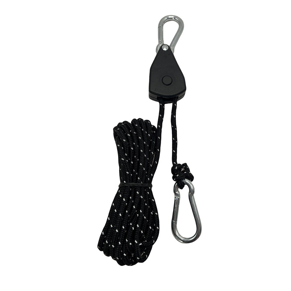 Outdoor camping canopy wind rope tent rope pulley adjuster windproof rope light fixture buckle hanging rope adjustable lifting - Korvel