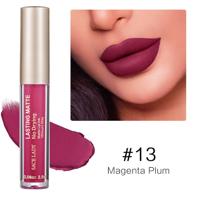 Make Up Waterproof Nude Lipstick Long Lasting Liquid Matte Lipstick Kit Lip Gloss Cosmetics Lipgloss Lip Makeup - Korvel