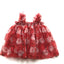Embroidered Mesh Strapless Fluffy Princess Dress