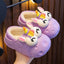 Autumn and winter baby cotton slippers for boys and girls, warm and plush bag with cotton cover and waterproof large, medium, and small children cotton slippers - Korvel