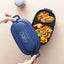 Japanese Portable Double Layer Bento Lunch Box with Cutlery