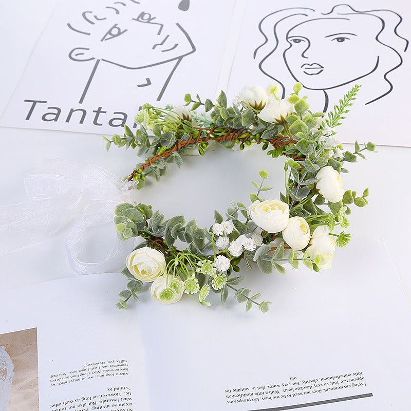 Elegant Forest Style Flower Wreath Headband