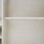 White Faux Rattan Barn Door Wine Cabinet with Wine Rack and Wine Glass Rack, Double Door Design with Removable Shelves - Korvel