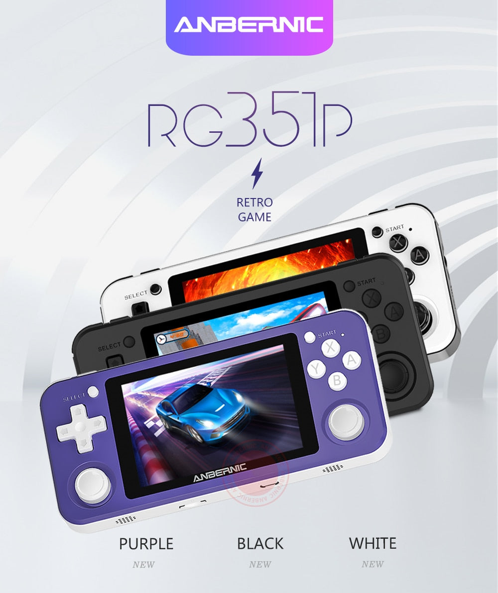 RG351P ANBERNIC  Retro Game PS1 RK3326 64G Open Source System 3.5 inch IPS Screen Portable Handheld Game Console RG351gift 2400 - Korvel