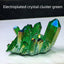 Natural Green Crystal Cluster - Modern Home Decor