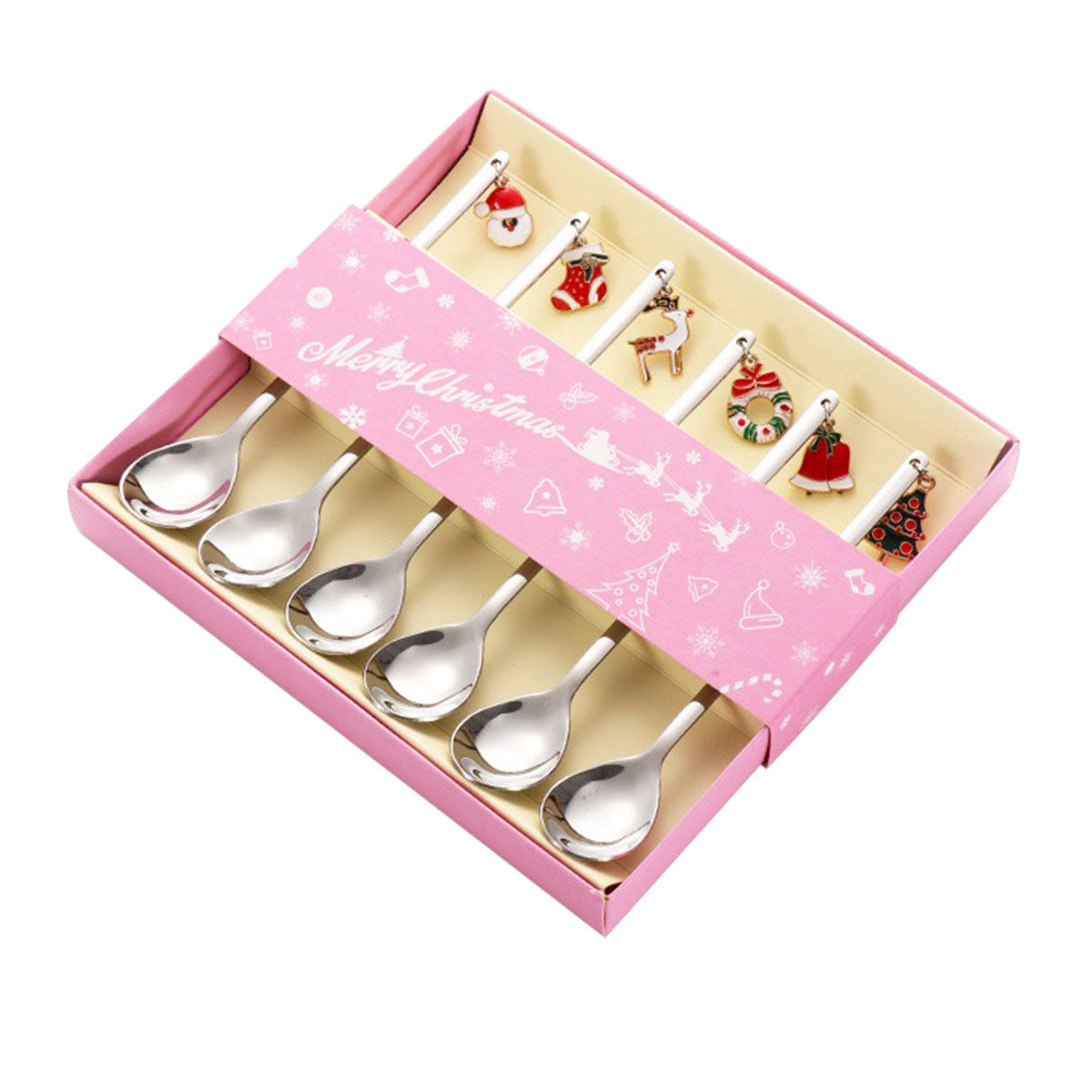 Christmas gift tableware stainless steel coffee spoon dessert spoon fork set - Korvel