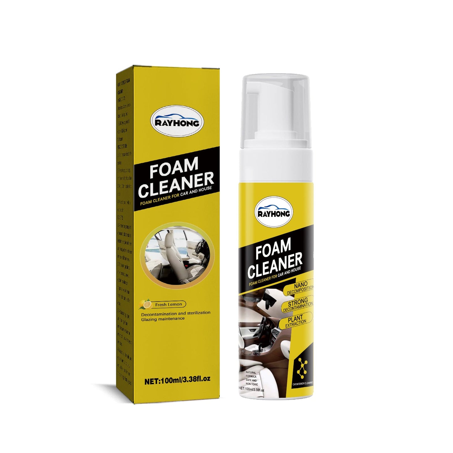 Car Interior Foam Cleaner, Interior Seat Instrument Panel Clean Dust And Polish Maintenance Refurbishing Agent - Korvel
